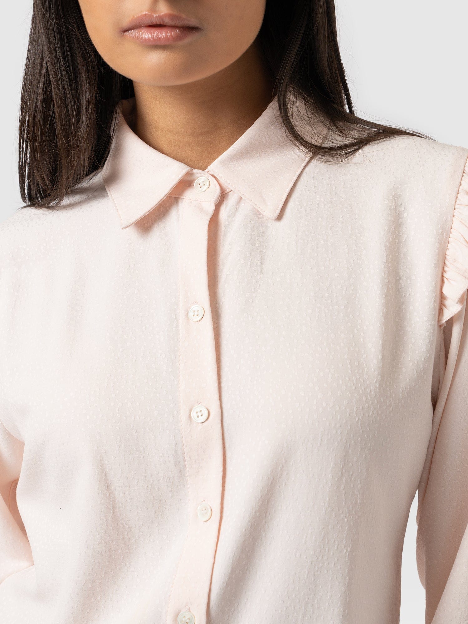 Taylor Frill Detail Blouse - Pastel Pink